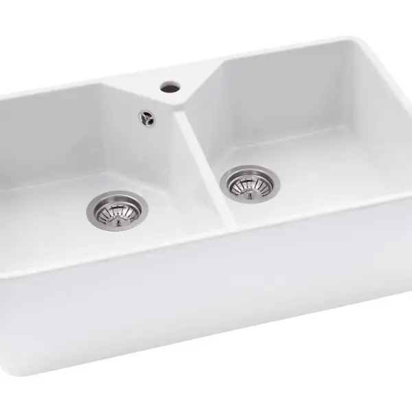 Reginox Dublin Ceramic Undermount Sink White 900