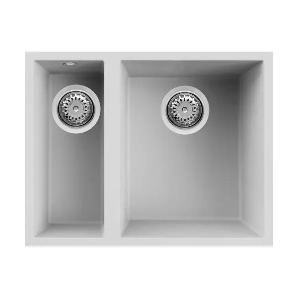 Reginox Quadra 150 B U-M Granite Undermount 600 Double Sink White