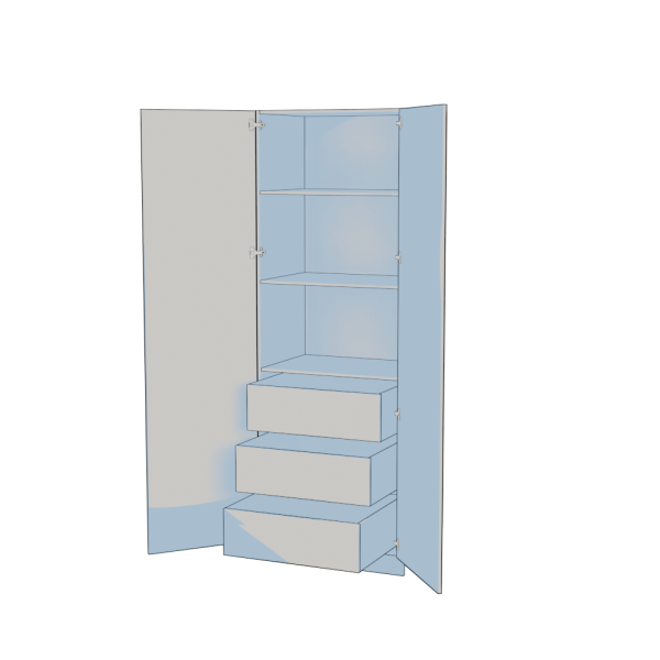 Double Larder With 3 Drawers